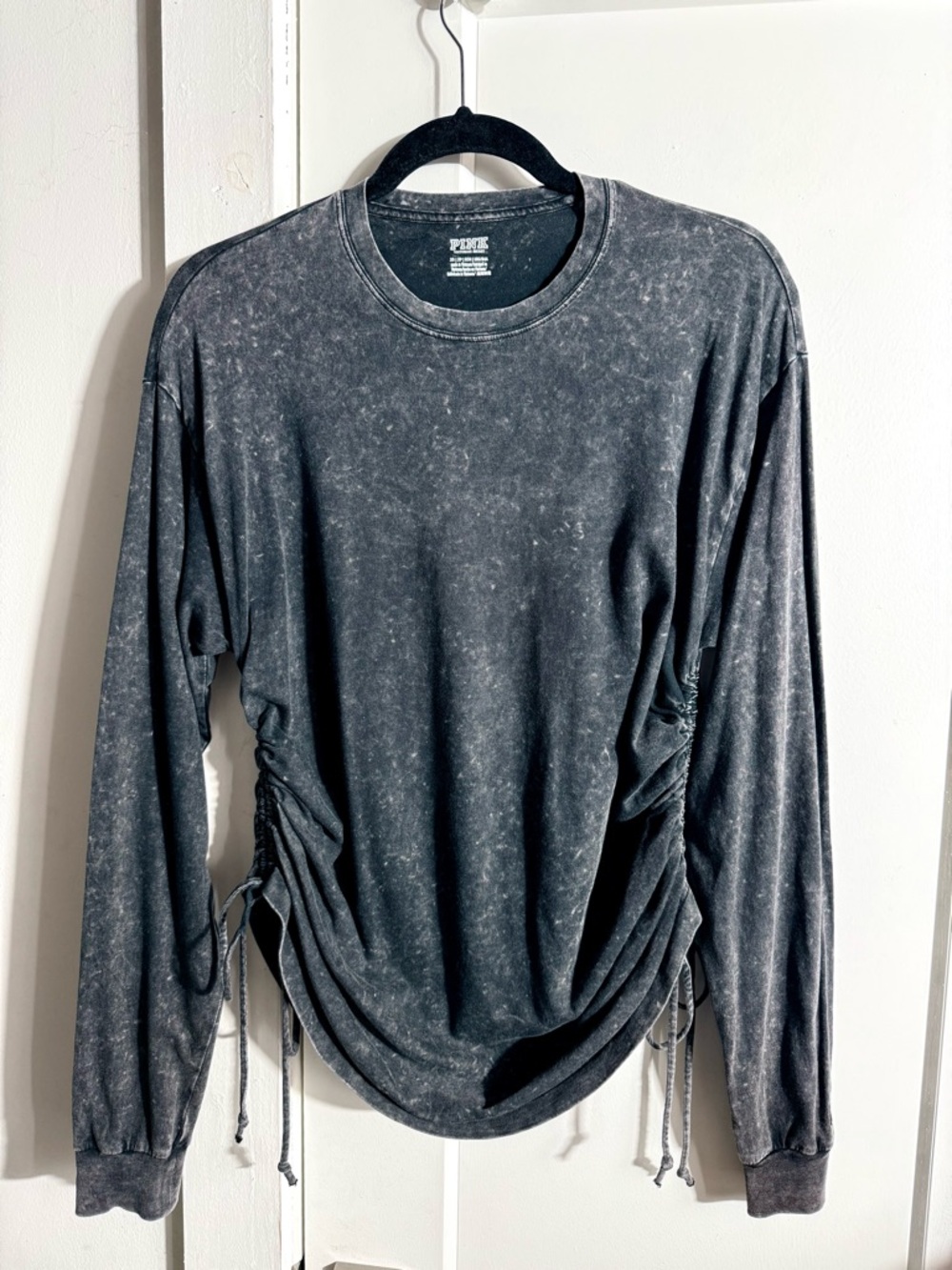 Pink Victoria’s Secret EUC relaxed fit long sleeved tee in a unique wash